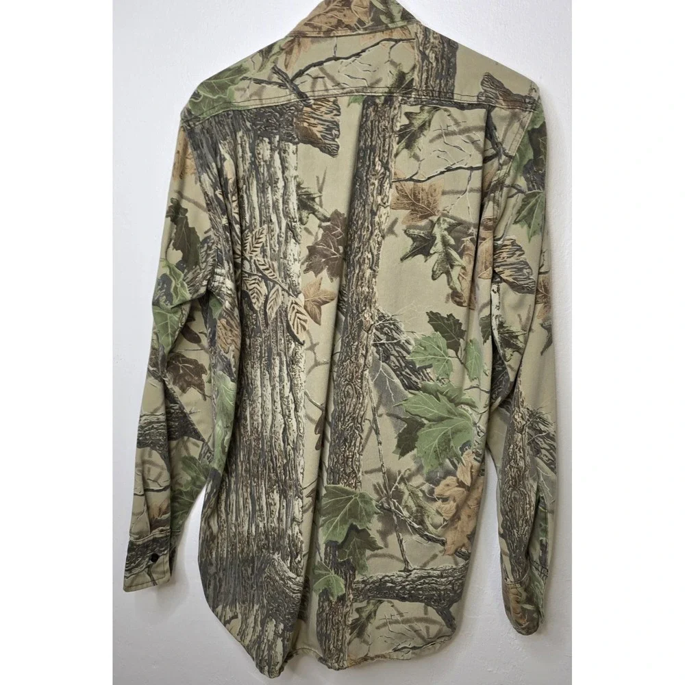 Vintage CLASSICS Medium Tree Bark Camo‎ Hunting Shirt RealTree -2701